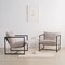 Fabric Foam Metal Square Accent Arm Chair with Removable Cushions